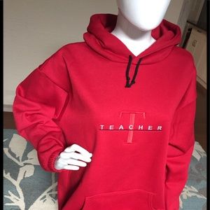 Hooded “Teacher” Sweatshirt  M